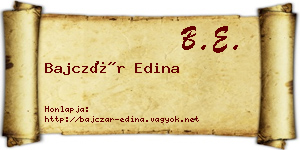 Bajczár Edina névjegykártya